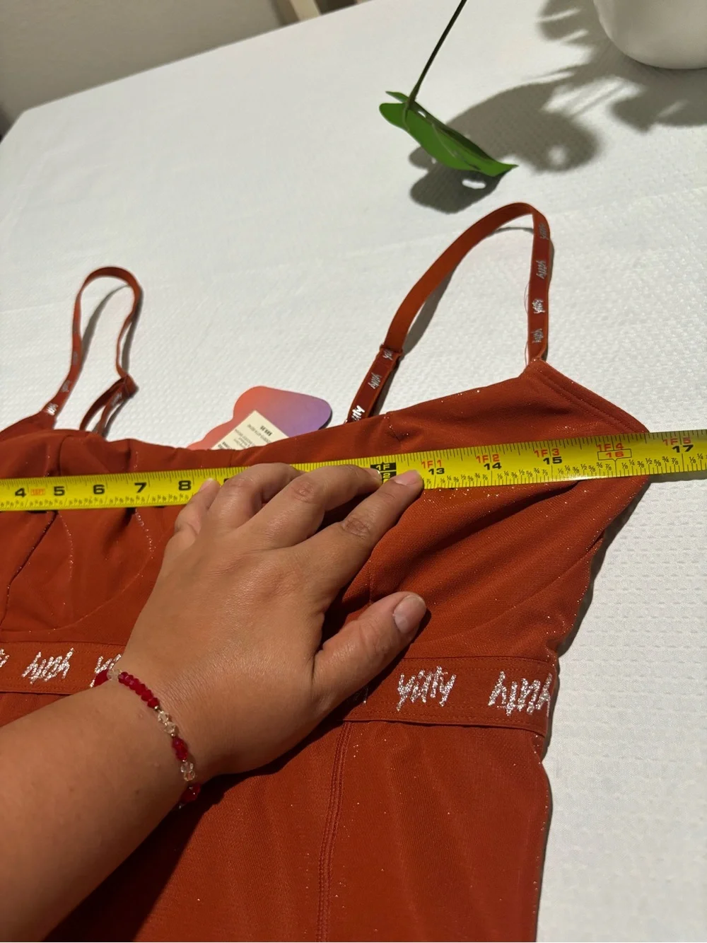 YITTY Rust Orange Shimmer One-Piece - Picture 11 of 16